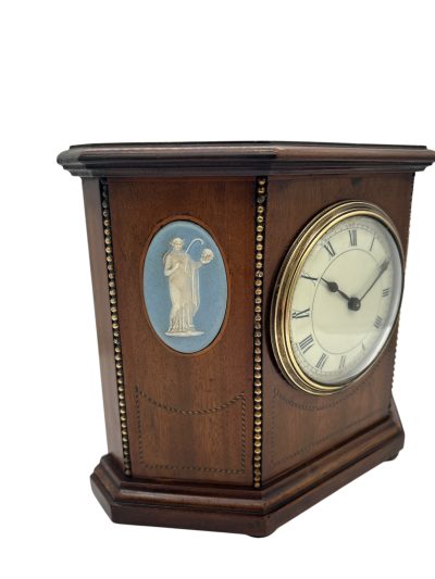 Fabulous Mahogany Case with Wedgwood porcelain 8 day Mantel clock - Image 5