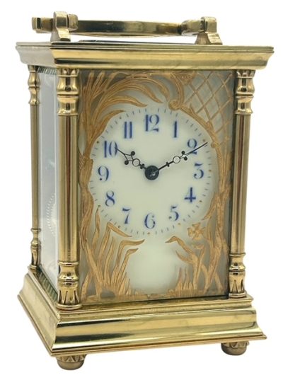 Superb Antique Victorian French 8 day gong striking Carriage clock– ca 1880 - Image 8