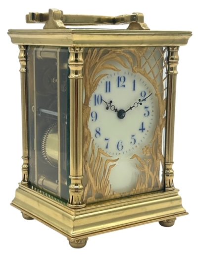Superb Antique Victorian French 8 day gong striking Carriage clock– ca 1880 - Image 9