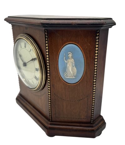 Fabulous Mahogany Case with Wedgwood porcelain 8 day Mantel clock - Image 9