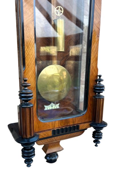 Exquisite Kingwood Case Vienna Wall clock – ca 1890 - Image 12