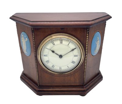 Fabulous Mahogany Case with Wedgwood porcelain 8 day Mantel clock - Image 12