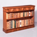 Mid-Victorian Mahogany, Two-Drawer Open Bookcase Antique Bureau