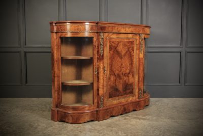 Victorian Inlaid Walnut Credenza Side Cabinet - Image 2