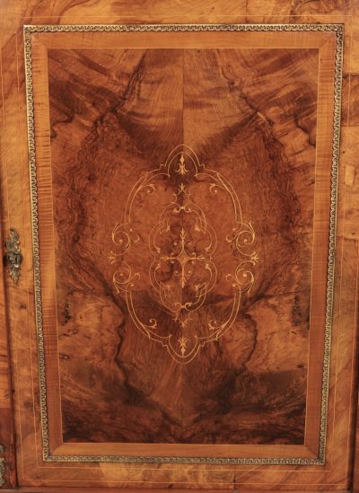 Victorian Inlaid Walnut Credenza Side Cabinet - Image 10
