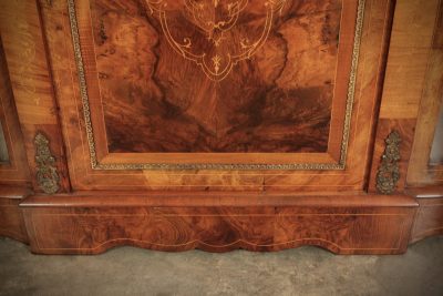 Victorian Inlaid Walnut Credenza Side Cabinet - Image 12