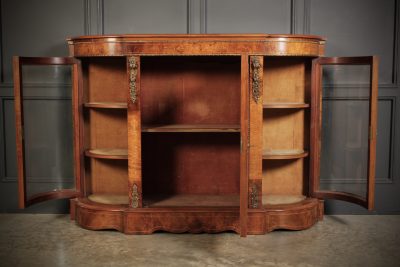 Victorian Inlaid Walnut Credenza Side Cabinet - Image 14