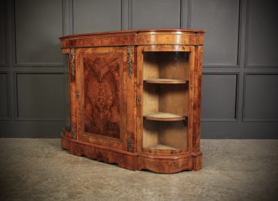 Victorian Inlaid Walnut Credenza Side Cabinet - Image 15