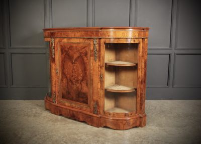 Victorian Inlaid Walnut Credenza Side Cabinet - Image 3