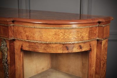 Victorian Inlaid Walnut Credenza Side Cabinet - Image 4