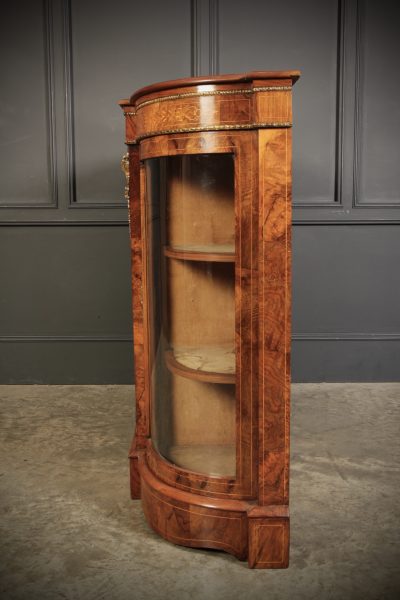 Victorian Inlaid Walnut Credenza Side Cabinet - Image 5
