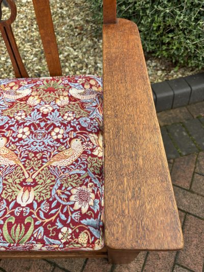 Arts & Crafts Oak Settle - Image 5