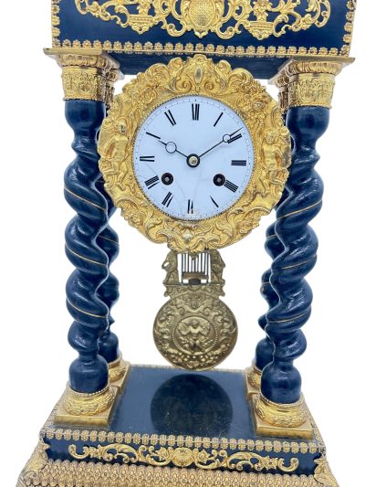 Exquisite Victorian French Portico Mantel Clock – ca1860 - Image 9