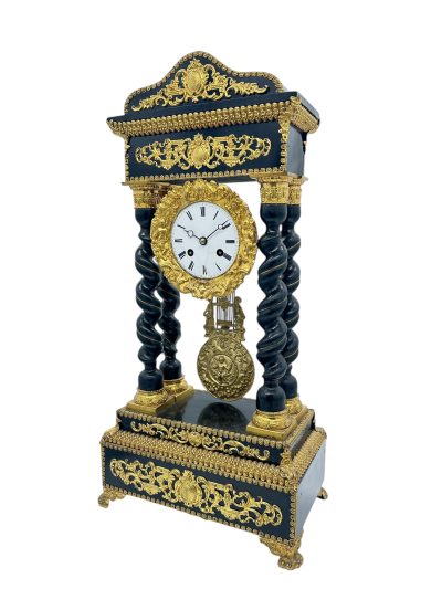 Exquisite Victorian French Portico Mantel Clock – ca1860 - Image 5