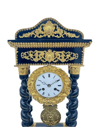 Exquisite Victorian French Portico Mantel Clock – ca1860 - Image 4