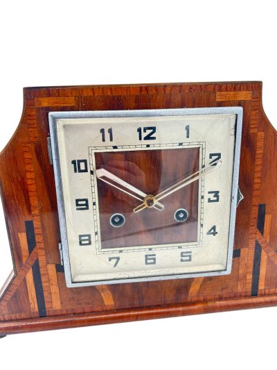 Stylish English Art Deco Mantle Clock - 8 Day Striking Mantel Clock - Image 7