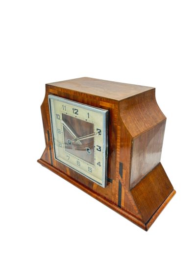 Stylish English Art Deco Mantle Clock - 8 Day Striking Mantel Clock - Image 4