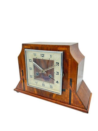 Stylish English Art Deco Mantle Clock - 8 Day Striking Mantel Clock - Image 3