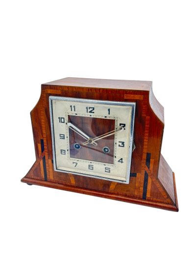 Stylish English Art Deco Mantle Clock - 8 Day Striking Mantel Clock - Image 2