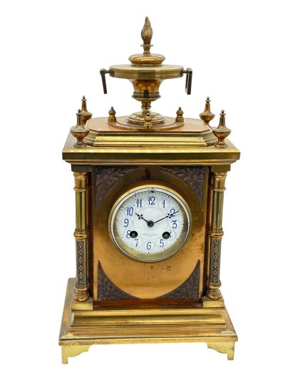 Fabulous French Bronze Ormolu Cube Mantel Clock – ca1890 - Image 12