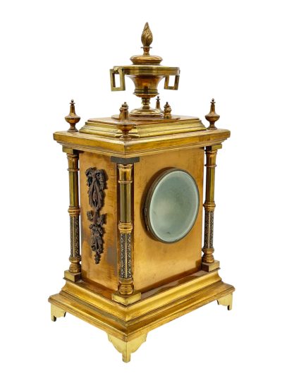 Fabulous French Bronze Ormolu Cube Mantel Clock – ca1890 - Image 6