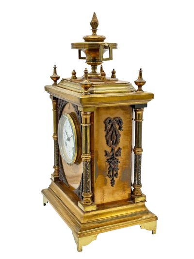 Fabulous French Bronze Ormolu Cube Mantel Clock – ca1890 - Image 5