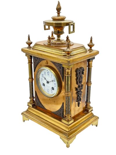 Fabulous French Bronze Ormolu Cube Mantel Clock – ca1890 - Image 4