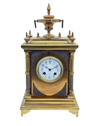 Fabulous French Bronze Ormolu Cube Mantel Clock – ca1890