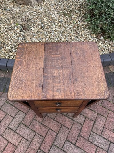 Arts & Crafts Oak Side Table c1900 - Image 4