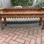 Late Victorian Hall Bench antique oak Antique Benches