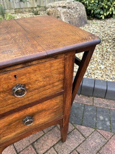 Arts & Crafts Oak Side Table c1900 - Image 6