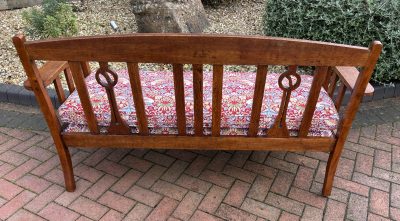 Arts & Crafts Oak Settle - Image 8