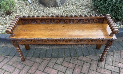 Late Victorian Hall Bench - Image 2