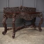 Burmese Carved Padauk Wood Console Table console table Antique Furniture