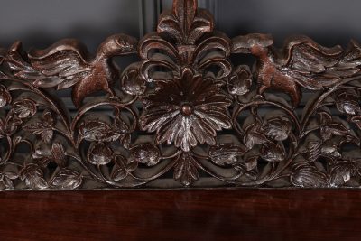 Burmese Carved Padauk Wood Console Table - Image 6