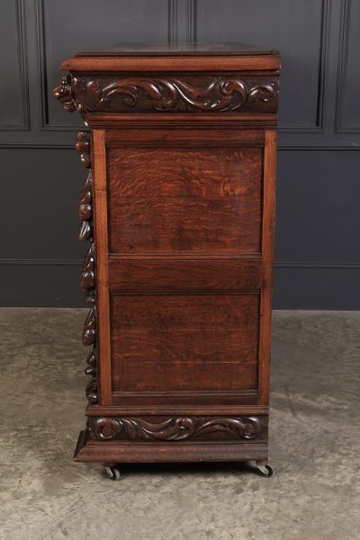 Carved Oak Side Cabinet - Image 13