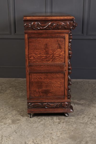 Carved Oak Side Cabinet - Image 15