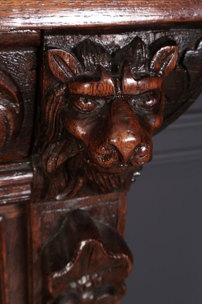 Carved Oak Side Cabinet - Image 8