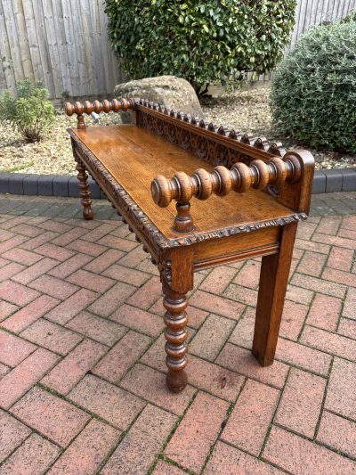 Late Victorian Hall Bench - Image 9
