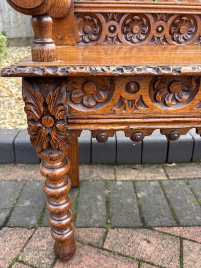 Late Victorian Hall Bench - Image 4