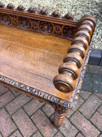 Late Victorian Hall Bench - Image 10