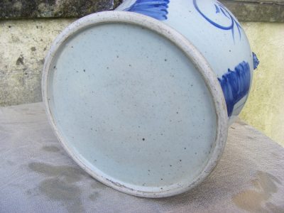 Beautiful Kangxi Blue & White Chinese large Baluster Vase Boy Riding Qilin & Attendants - Image 5