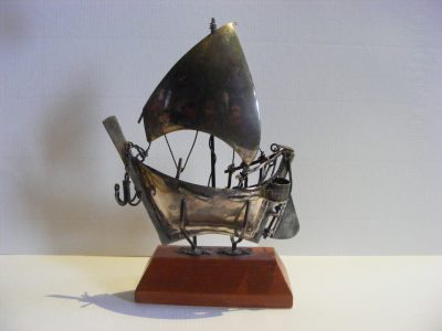 Beautiful Omani Dhow Sterling Silver Moving Parts c1970 Muscat Arabian - Image 11