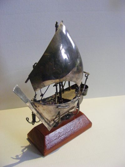 Beautiful Omani Dhow Sterling Silver Moving Parts c1970 Muscat Arabian