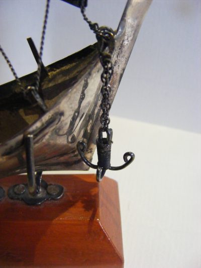 Beautiful Omani Dhow Sterling Silver Moving Parts c1970 Muscat Arabian - Image 3