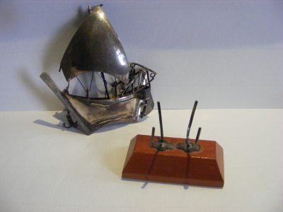 Beautiful Omani Dhow Sterling Silver Moving Parts c1970 Muscat Arabian - Image 7