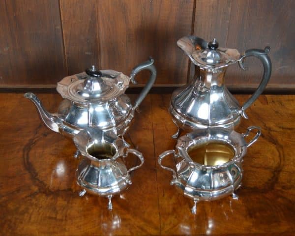 Edwardian Four Piece EPNS Tea Set SAI2877 - Image 2