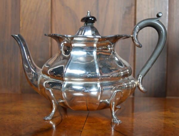 Edwardian Four Piece EPNS Tea Set SAI2877 - Image 3