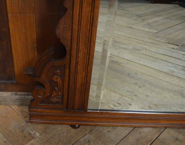 Victorian Oak Over Mantle Mirror SAI2986 - Image 11