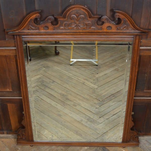 Victorian Oak Over Mantle Mirror SAI2986 - Image 10